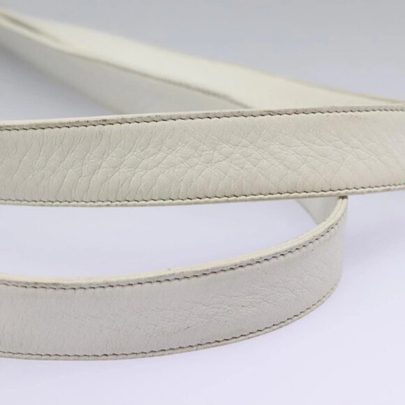 CHANEL Triple Coco Chain Tote Bag Vinyl Leather White Gold CC Auth bs23423 - Picture 8 of 16